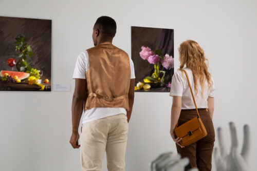 People Looking Paintings