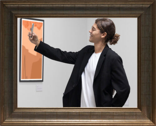 Young Man At Art Gallery
